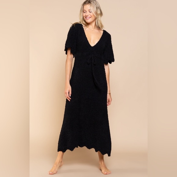 POL - Black Long Sweater Dress - Picture 2 of 8